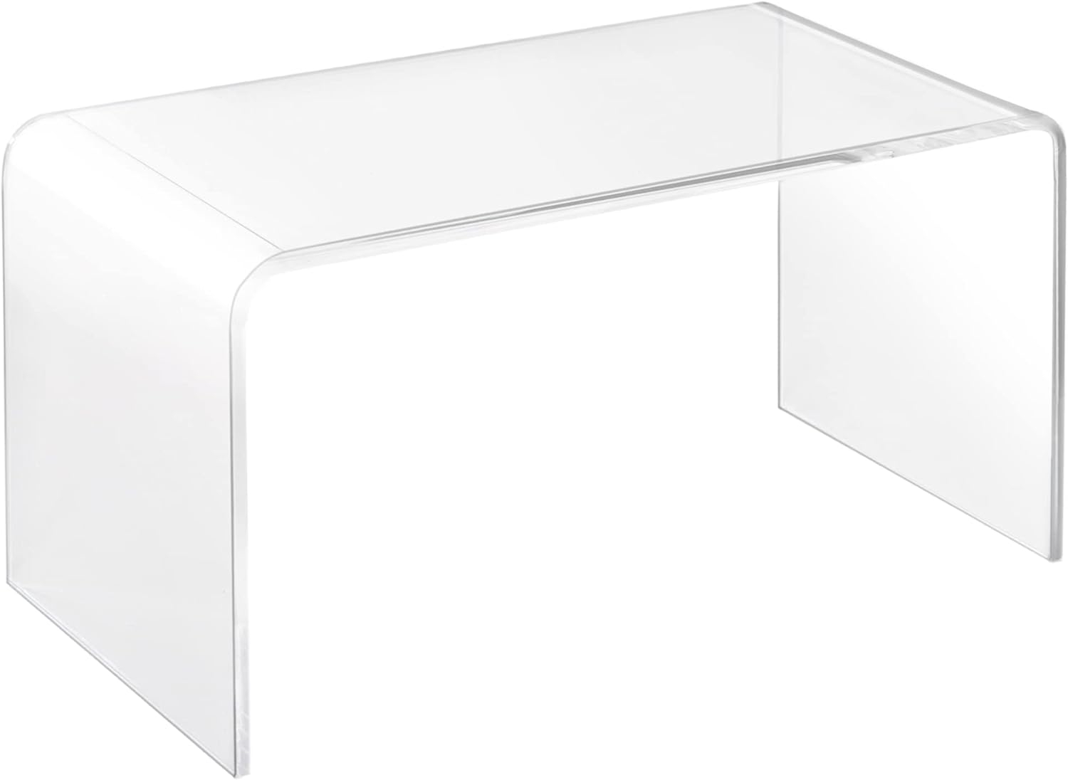 HOMCOM 32" Long Rectangle All Acrylic 15mm Thick Waterfall Coffee Table, Clear