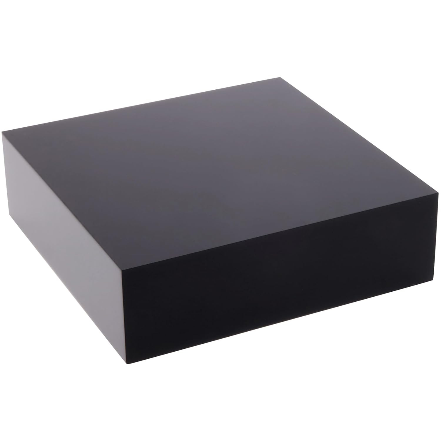 Plymor Black Polished Acrylic Square Display Block, 1" H x 3" W x 3" D