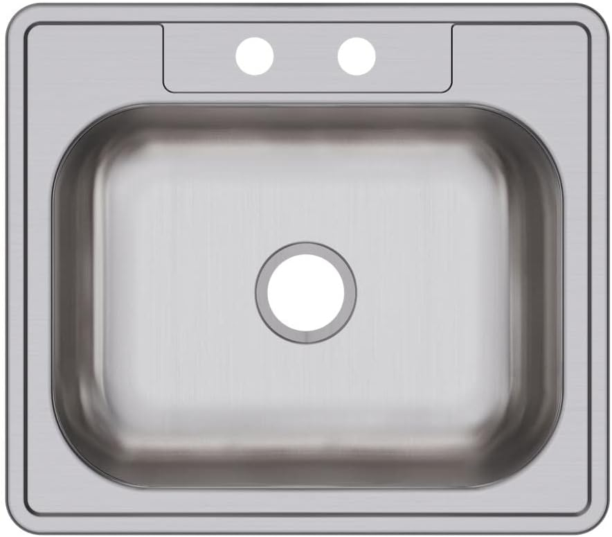 Elkay Dayton Stainless Steel 25" x 22" x 6-9/16", Single Bowl Drop-in Sink