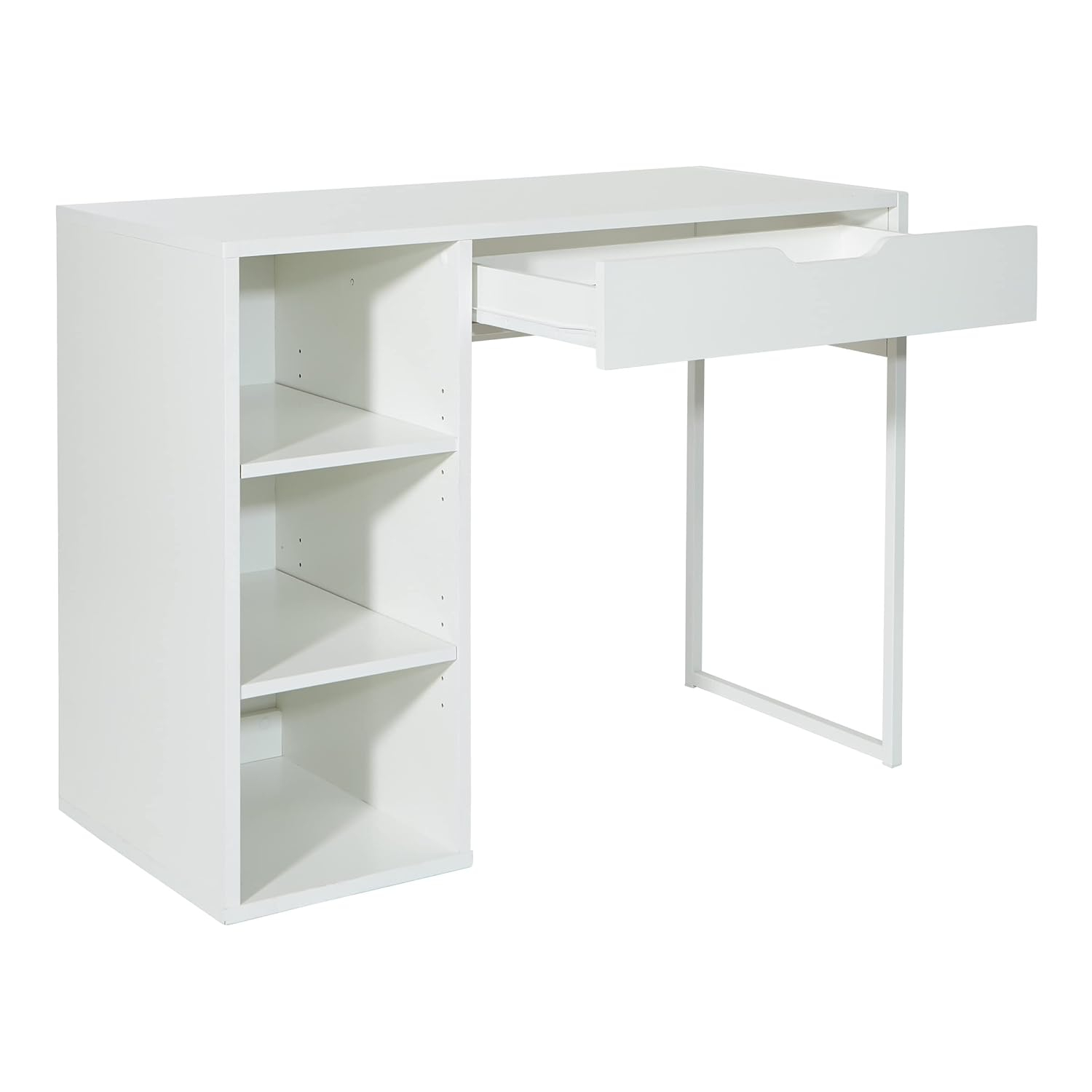 Ravel 40"W Desk in Engineered Wood White Finish by OSP Home Furnishings