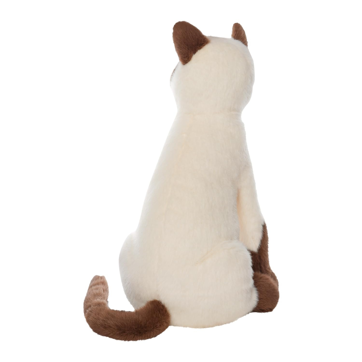 Cream and Brown Plush Siamese Cat Stuffed Animal Companion