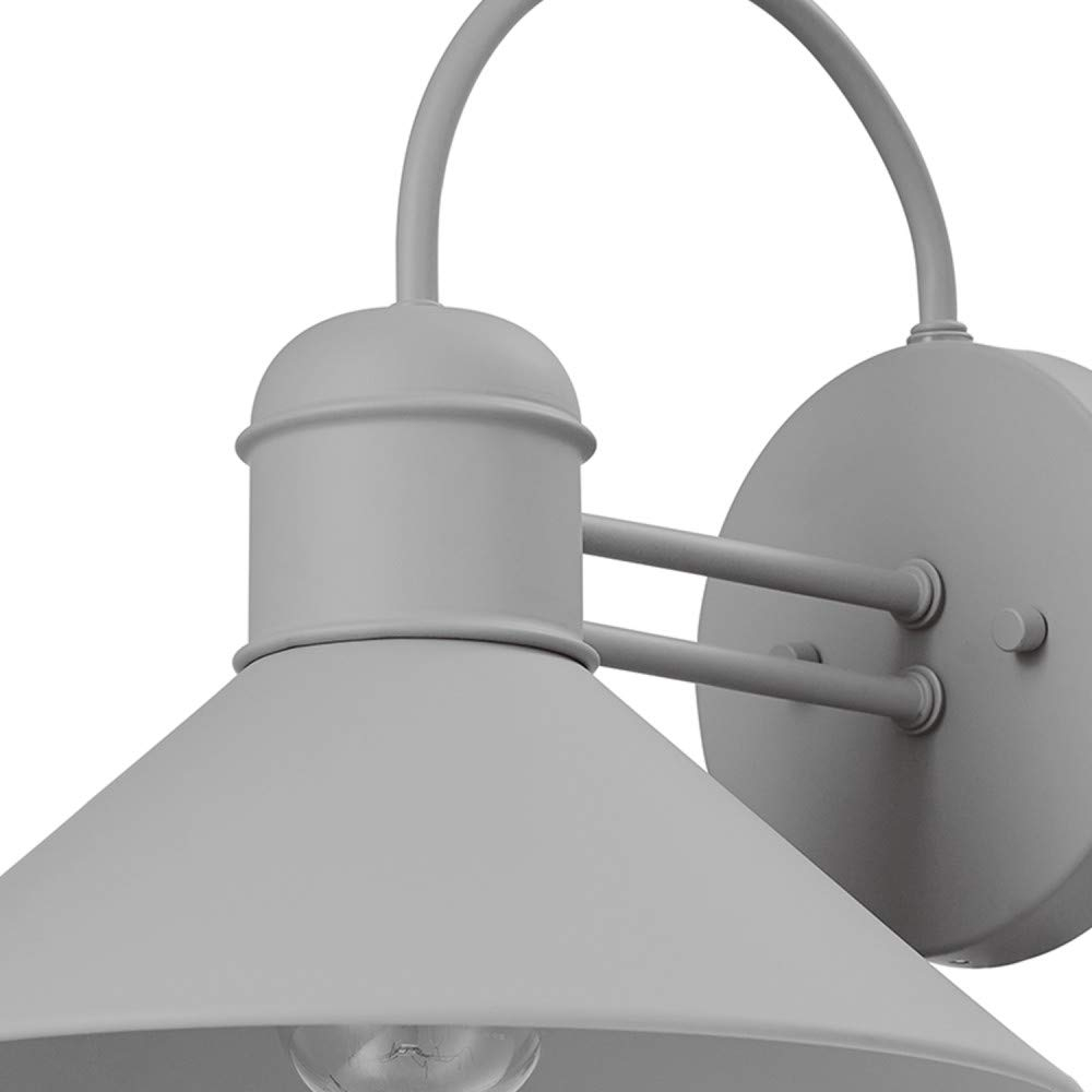 Globe Electric Novogratz x Globe Maxwell 11" Outdoor Wall Sconce, Matte Gray, 44394, Bulb Not Included