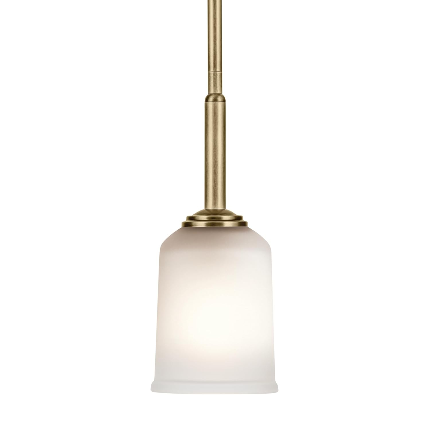 Natural Brass Mini Pendant with Clear Glass Shade