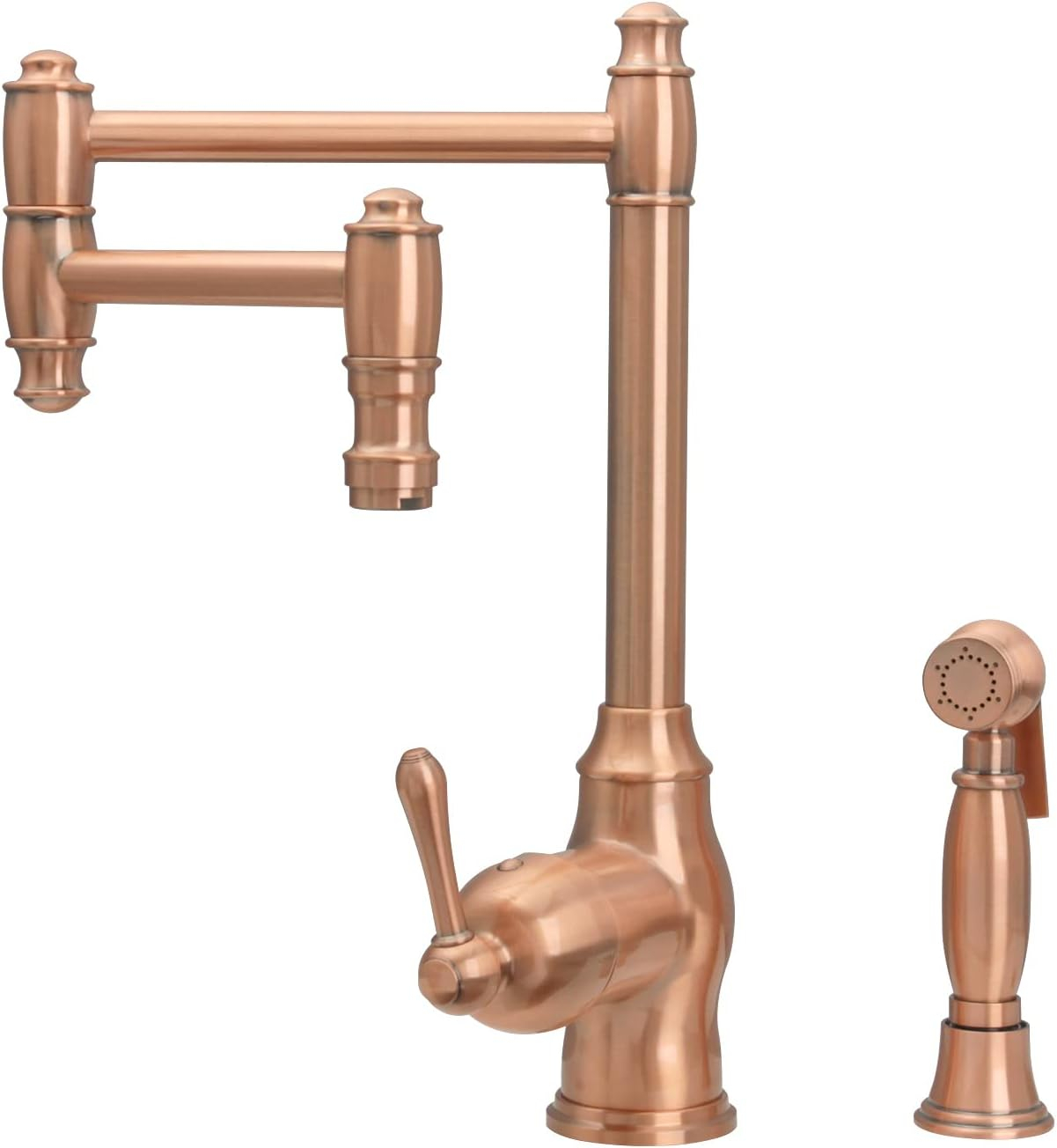 Akicon Copper Single Handle Deck-mount Pot Filler Kitchen Faucet ( Side Sprayer Included )