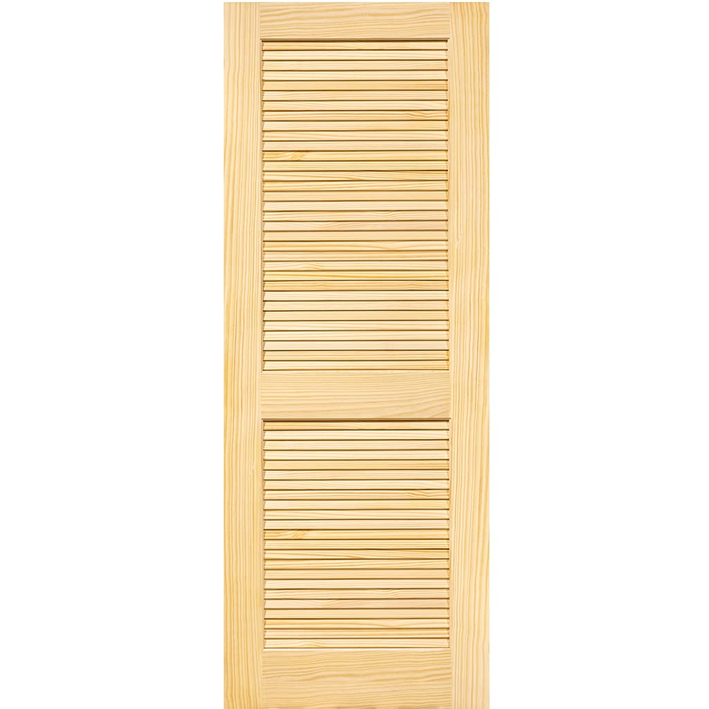 Kimberly Bay Louvered Solid Wood Unfinished Slab Standard Door
