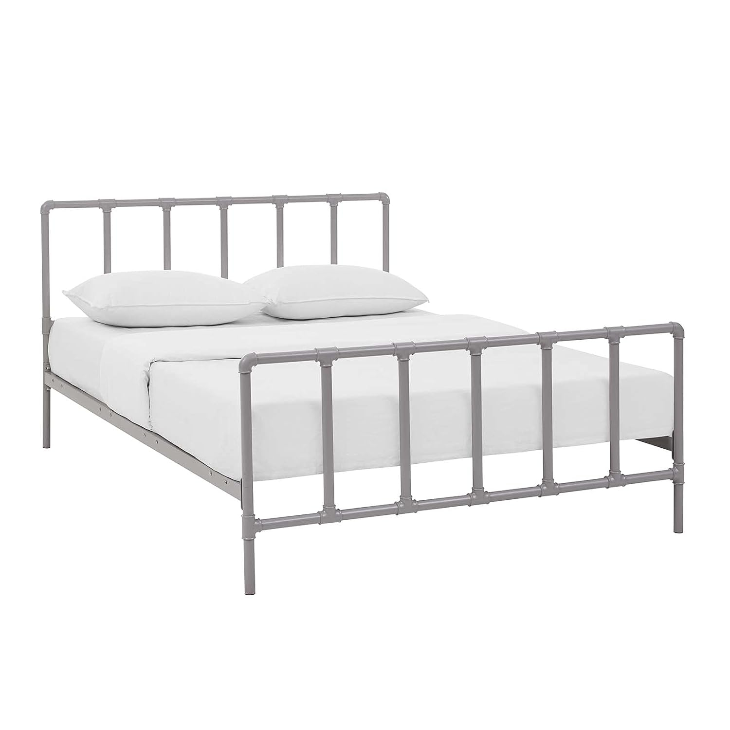 Dower Queen Stainless Steel Bed Gray