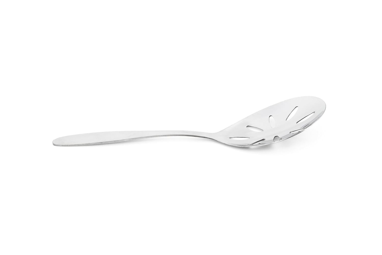 8.75" Polished Stainless Steel Slotted Serving Spoon