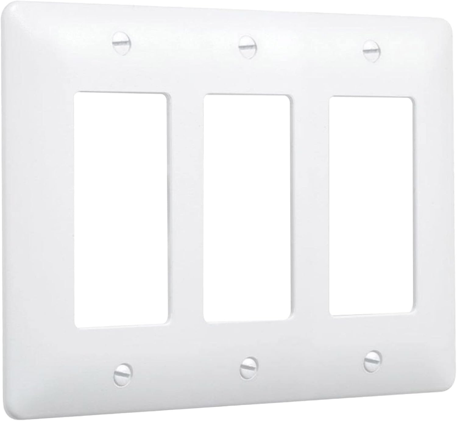 TayMac Masque 5000 Series Textured White 2 gang Plastic Decorator Wall Plate 1 pk