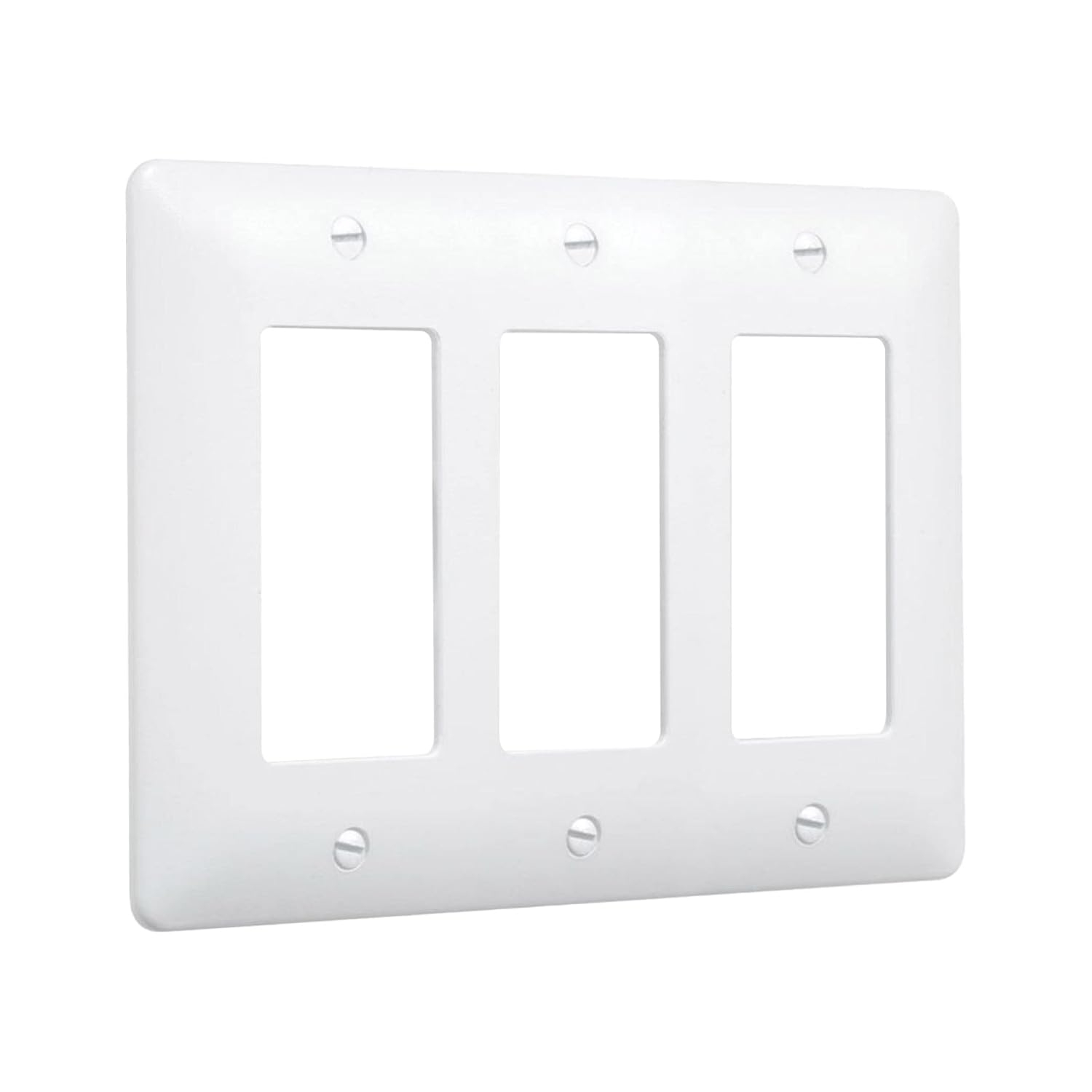 TayMac Masque 5000 Series Textured White 2 gang Plastic Decorator Wall Plate 1 pk