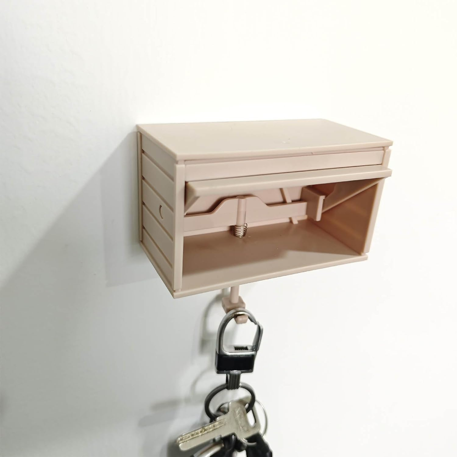 Car Garage Key Holder with Opening Door,Front Door Car Key Holder for Wall,Fun 3D Printed Key Organizer Wall Mount,Cars Garage with Opening Door for Entryway,Front Door,Hallway,Office (1, Gray)