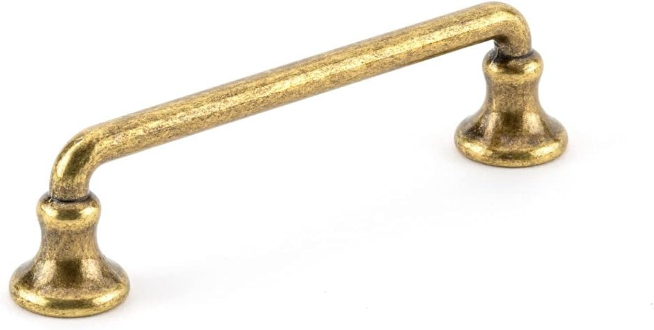 Richelieu Hardware BP0874R3 Toulon Collection 3 3/4-inch (96 mm) Center-to-Center Regency Brass Traditional Round Cabinet and Drawer Pull Handle for Kitchen, Bathroom, and Furniture