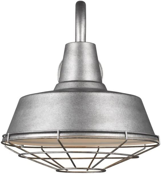 Generation Lighting Barn Light Weathered Pewter Large Cage