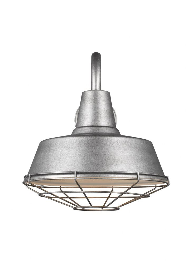 Generation Lighting Barn Light Weathered Pewter Large Cage