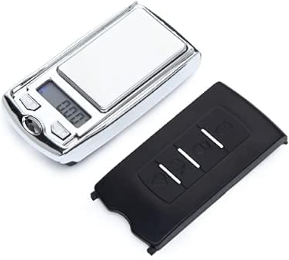 2 Pack 0.01g/200g Mini Car Key LCD Digital Balance Weight Pocket Jewelry Diamond Herb Food Scale Multi-Function Car Key Shape Electronic Scale