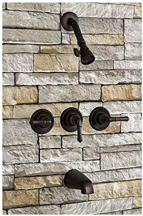 Kingston Brass Magellan Triple-Handle Tub and Shower Faucet