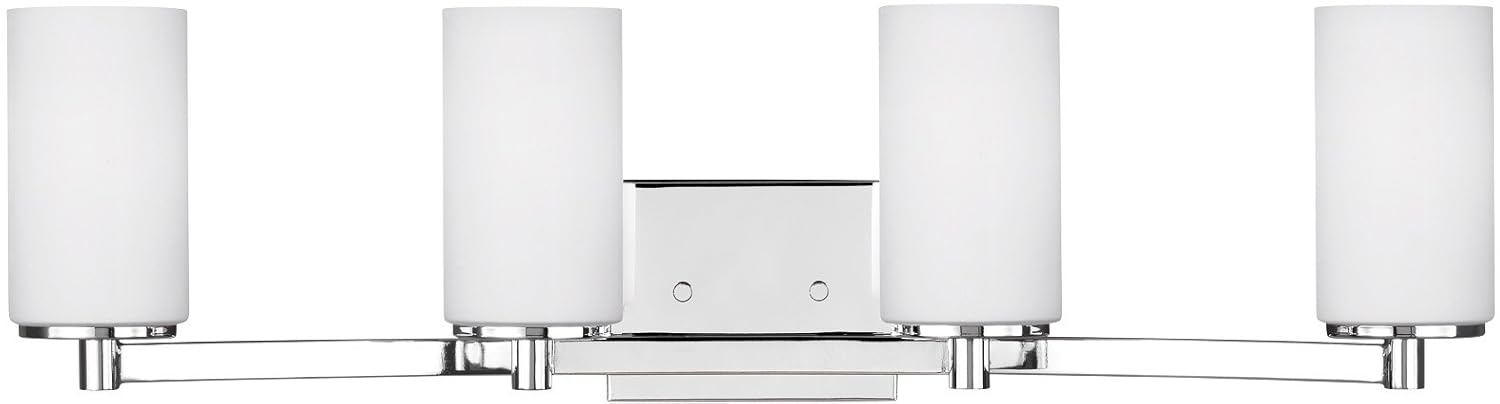 Sea Gull Lighting 4439104-05 Hettinger Four Light Wall/Bath Vanity Style Lights, Chrome Finish