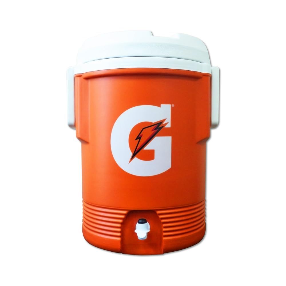 Gatorade 5 Gal Beverage Cooler Plastic, Orange/White
