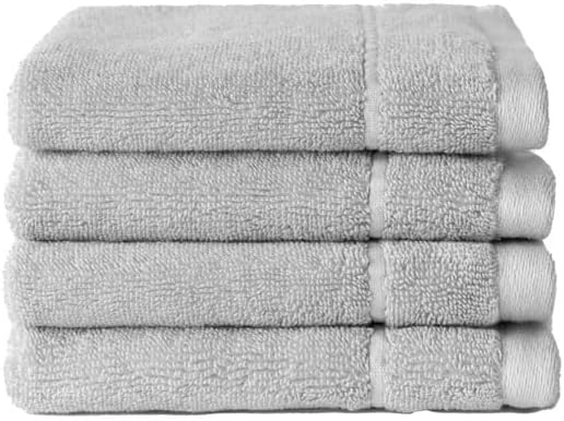 Light Grey Bamboo Cotton Plush Washcloth Set