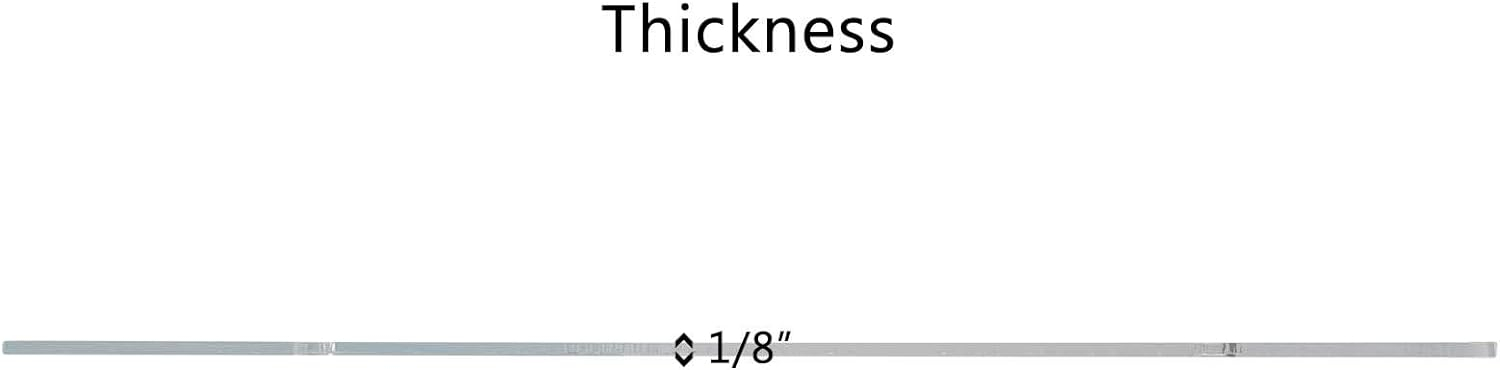 AZM Displays Lightweight 1/8" Thick Cast Plexiglass Acrylic Sheet 1/8" x 12" x 24"