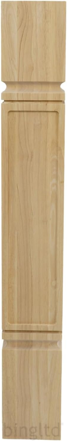 bingltd BingLTD - 36 Inch x 5 Inch Unfinished Rubberwood Post