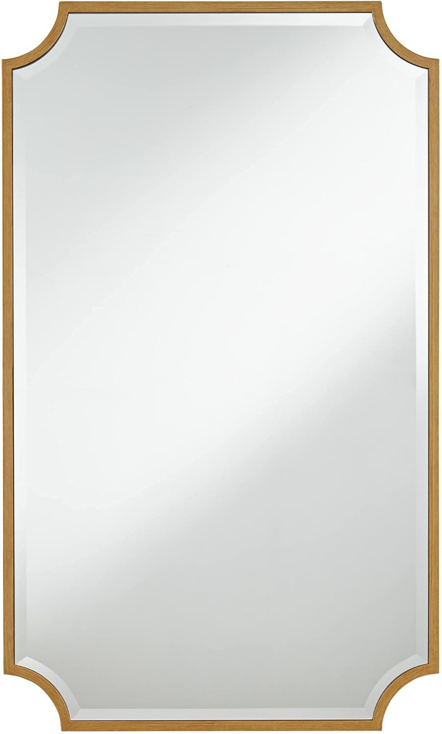 Jacinda Art Deco Inspired Rectangular Wall Mirror in Antique Gold