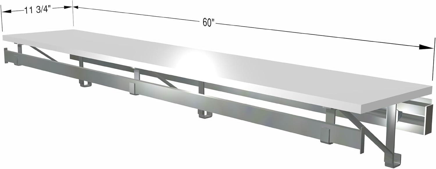 Arrange a Space Closet Hang Rod with Shelf 60in. White