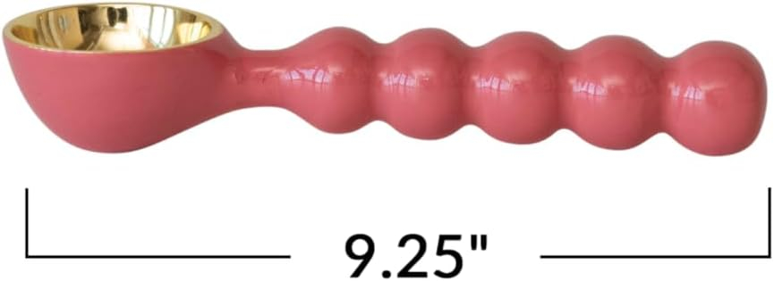 Creative Co-Op Enameled Aluminum Ice Cream Scoop, Pink and Gold