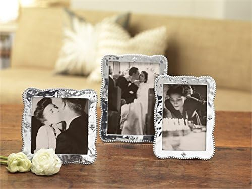Mariposa Sueno Silver Metal Beaded Picture Frame