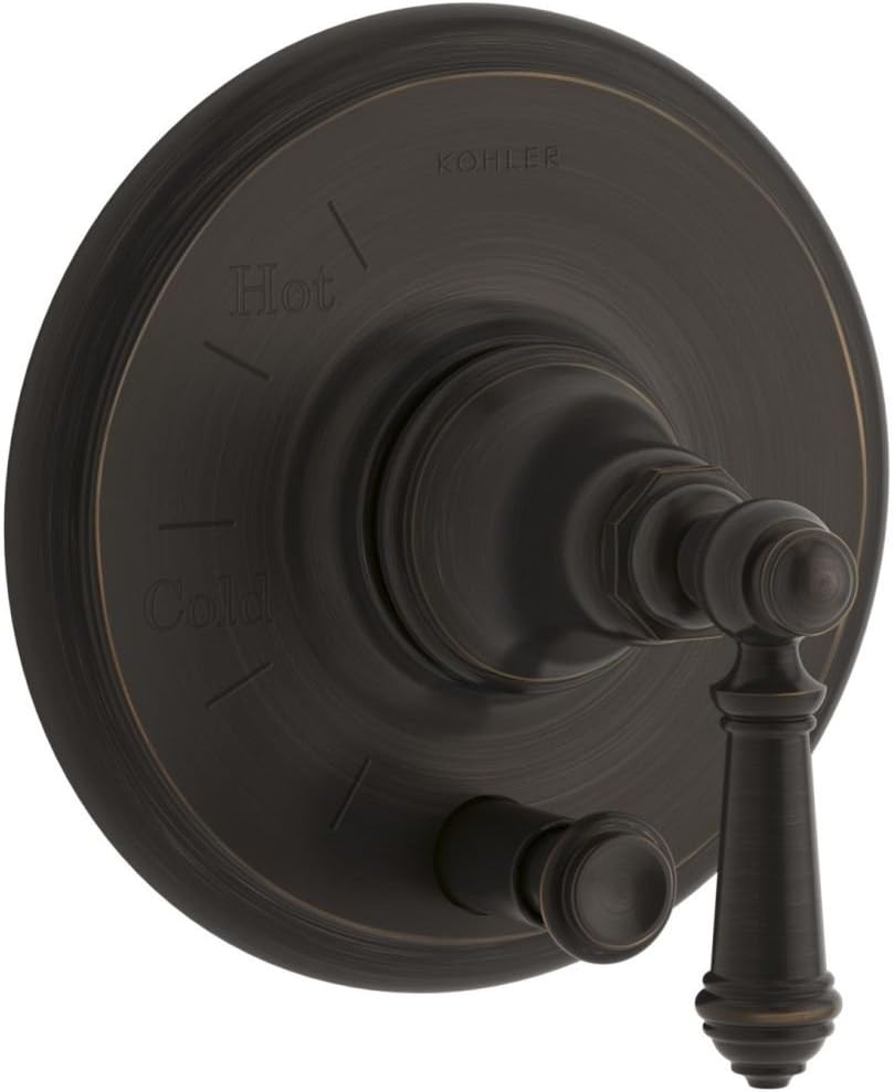 Artifacts Rite-Temp Pressure-Balancing Valve Trim With Push-Button Diverter And Lever Handle