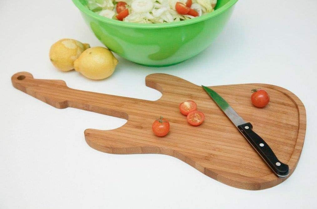 Kikkerland Bamboo Guitar Cutting Board
