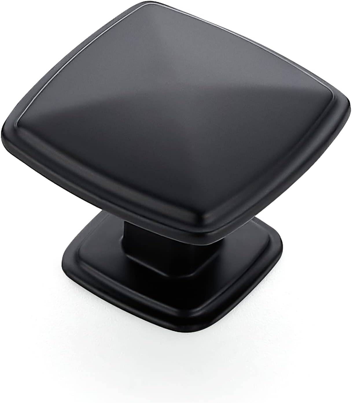 30 Pack Matte Black Kitchen Cabinet Square Knob Single Hole Cabinet Hardware for Dresser Drawer Cabinet Pulls Drawer Knobs Cabinet Knobs
