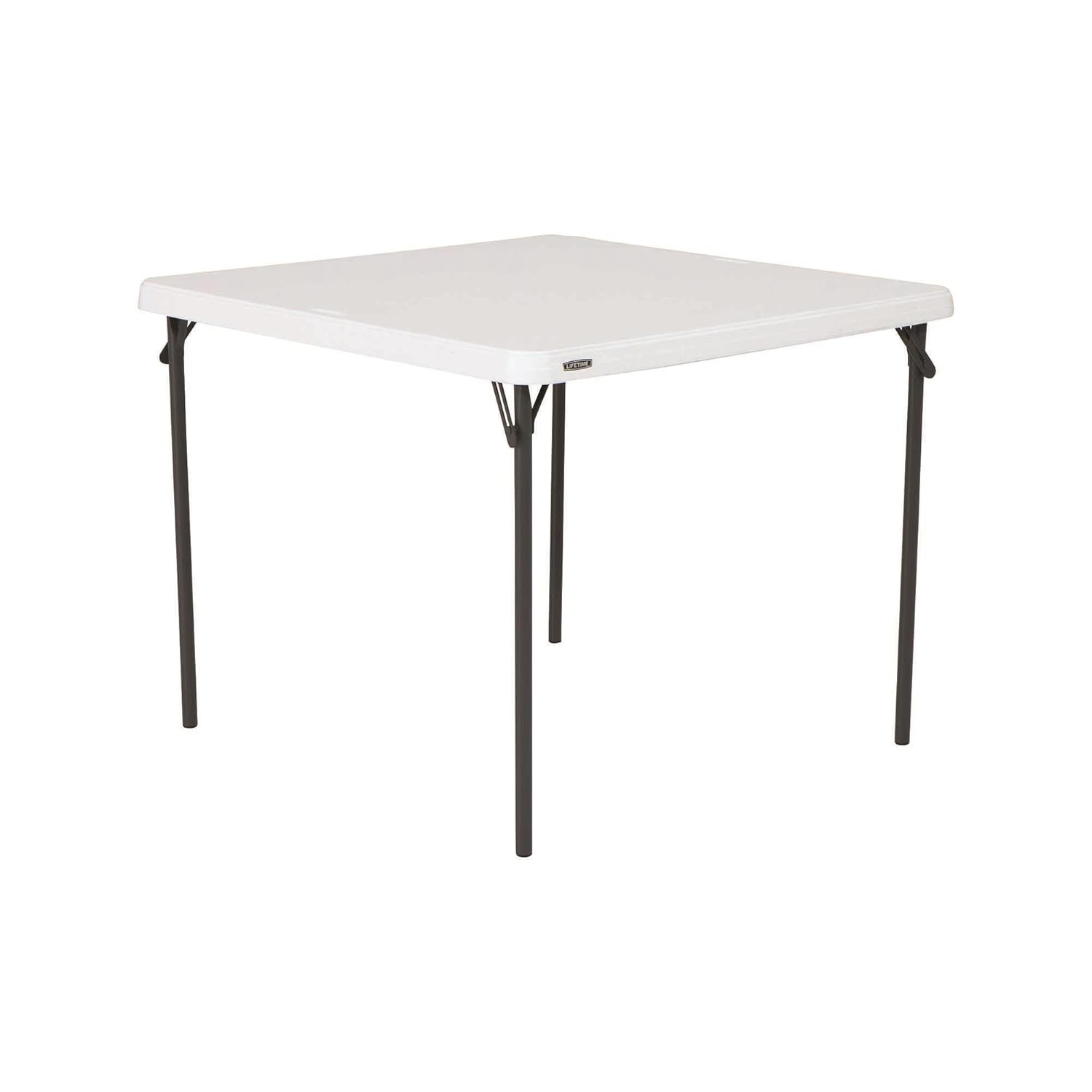 Lifetime 37 inch Square Folding Table, Indoor/Outdoor Commercial Grade, White Granite (80783)