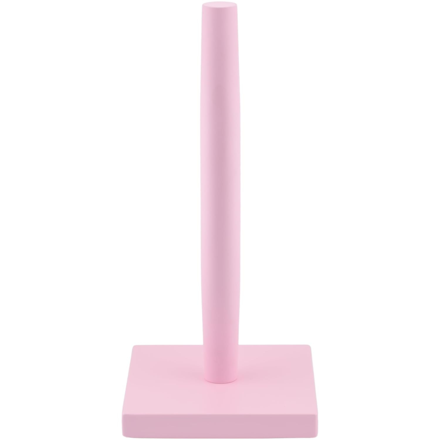 House Perfect Pink Paper Towel Holder – Wood Paper Towel Holder Stand – Great for Kitchen Counters & Bathrooms – Suits Paper Towel Rolls & Reusable Kitchen Towels…