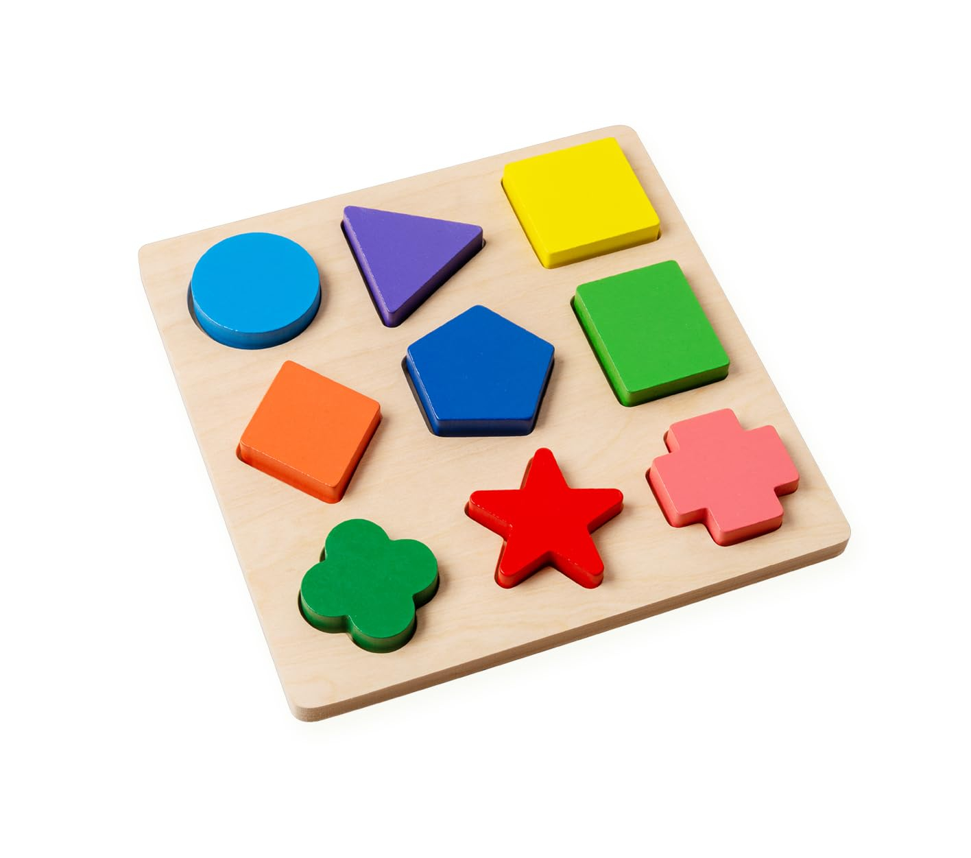 GYBBER&MUMU Preschool Colorful Wooden Shape Puzzle