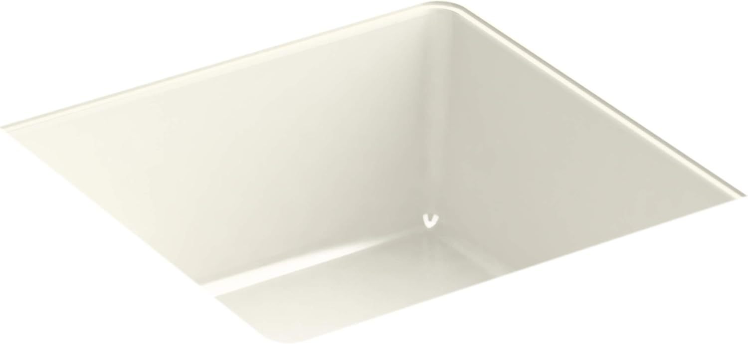 Verticyl Vitreous China Square Undermount Bathroom Sink with Overflow