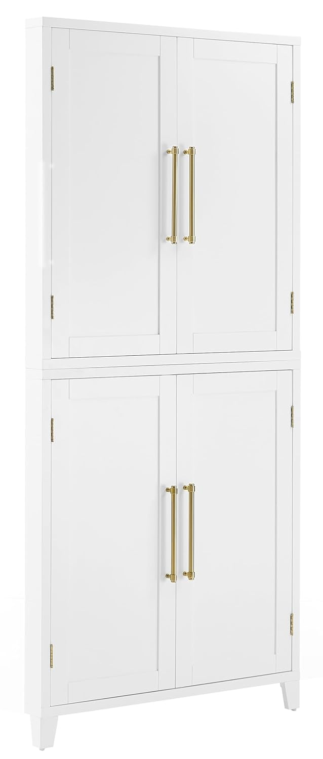 Crosley Furniture Roarke Corner Kitchen Storage Pantry Cabinet