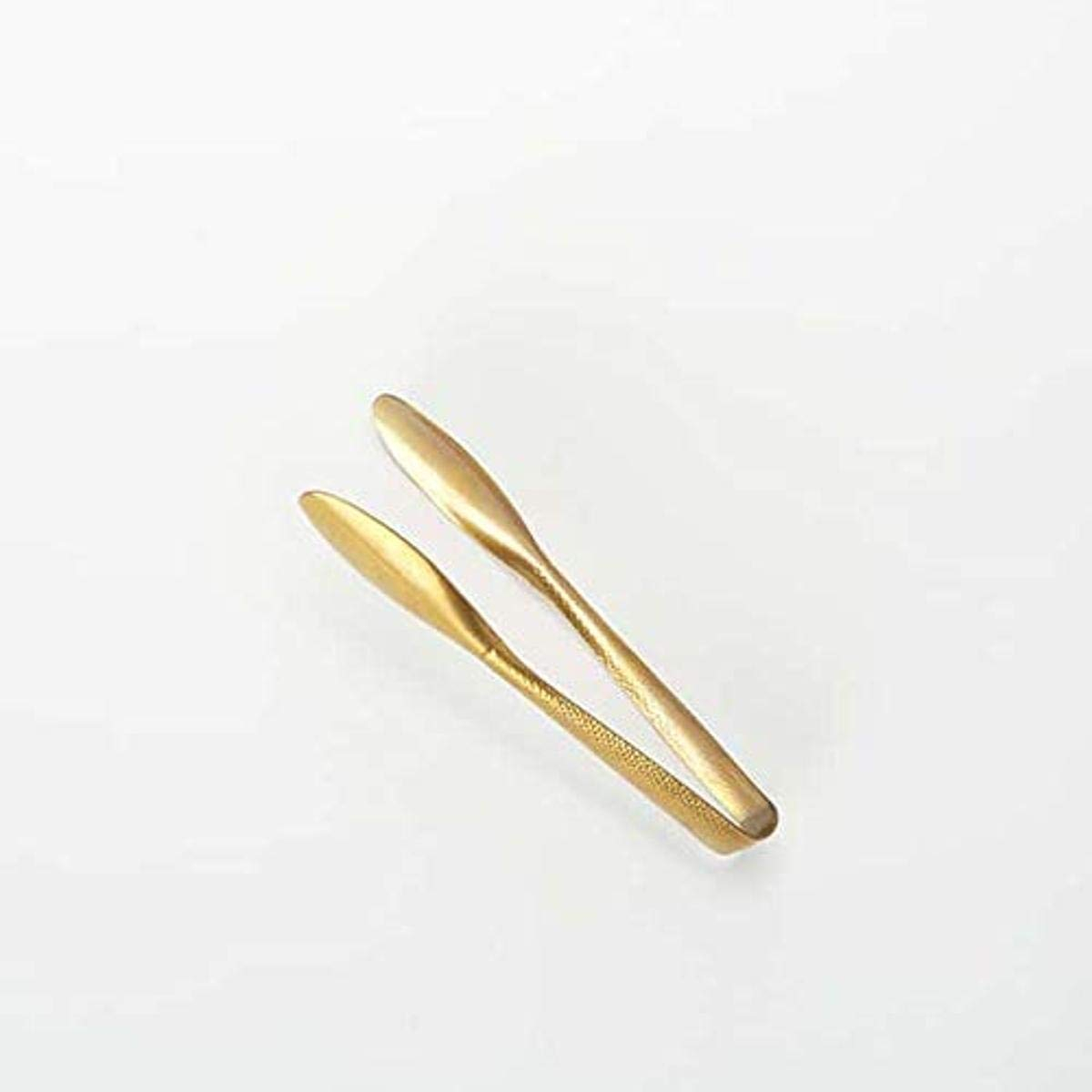 Vintage Gold Hammered Stainless Steel Serving Tongs, 6-inch