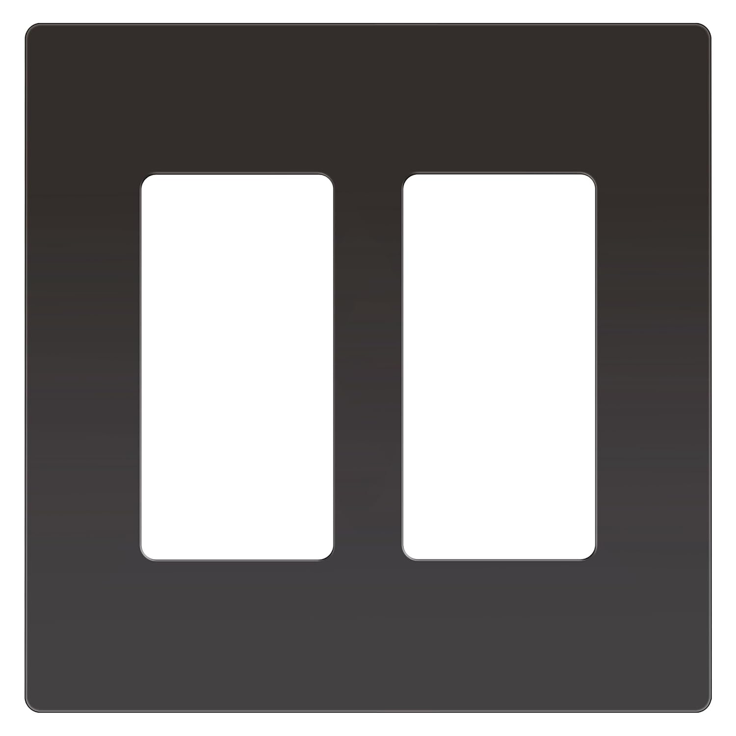 ENERLITES Elite Series Screwless Decorator Wall Plate Child Safe Outlet Cover, Size 1-Gang, Unbreakable Polycarbonate Thermoplastic, SI8831-DB, Dark Bronze