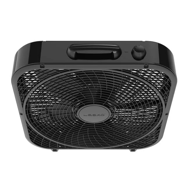 Lasko Cool Colors 20" 3-Speed Weather Resistant Box Fan, Black B20301, New