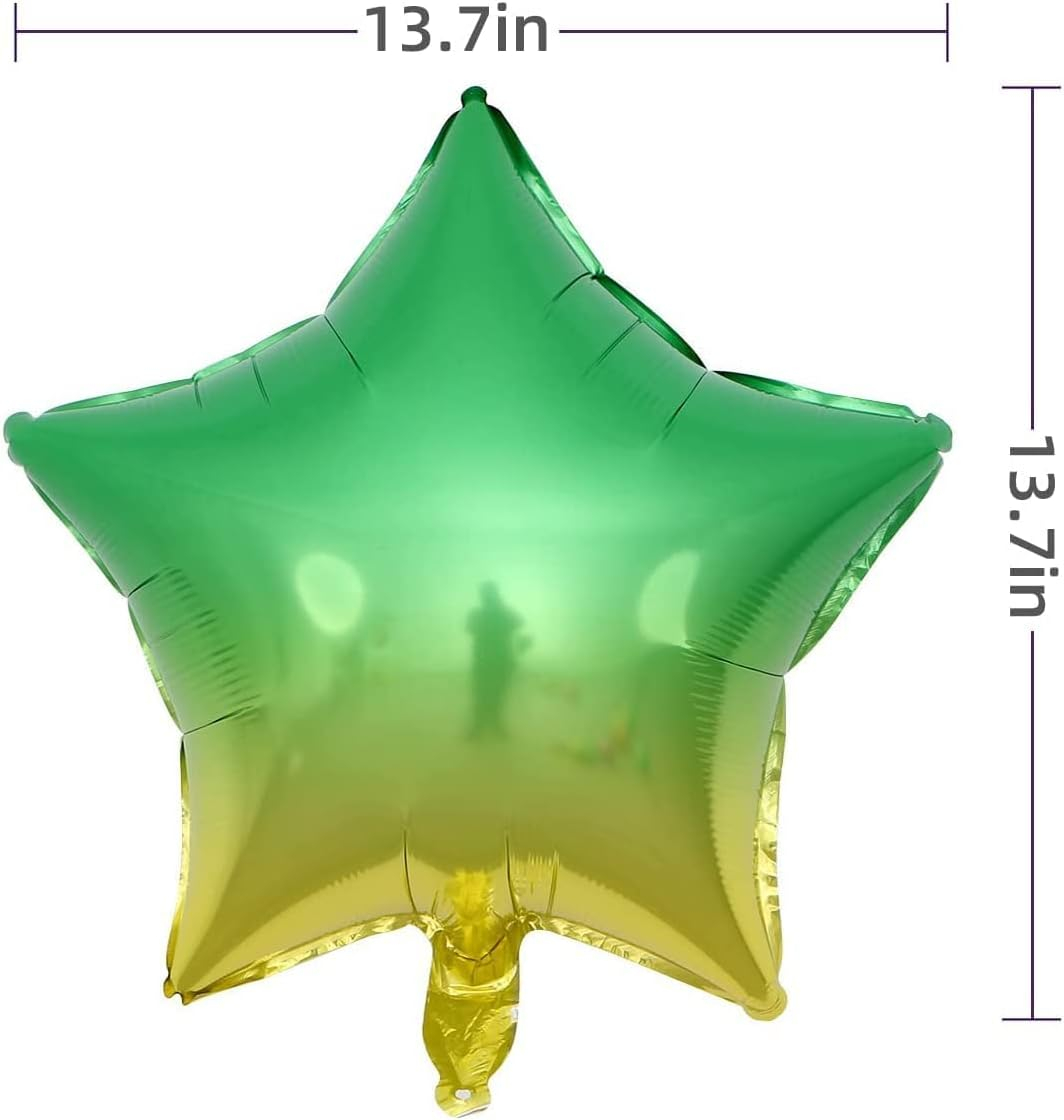 18 Assorted Gradient Color Star Shaped Balloons 6 Kinds of Rainbow Party Foil Balloons,Foil Balloon for Party Decoration.(Mixed, 18inch)…