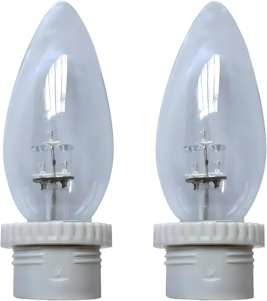 Brite Star Battery Operated Tiffany Replacement Bulb - 2 Count Flameless Candles with Timer- Perfect for Home Décor