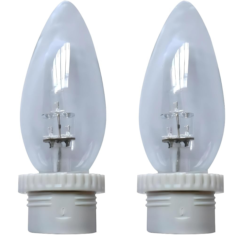 Brite Star Battery Operated Tiffany Replacement Bulb - 2 Count Flameless Candles with Timer- Perfect for Home Décor