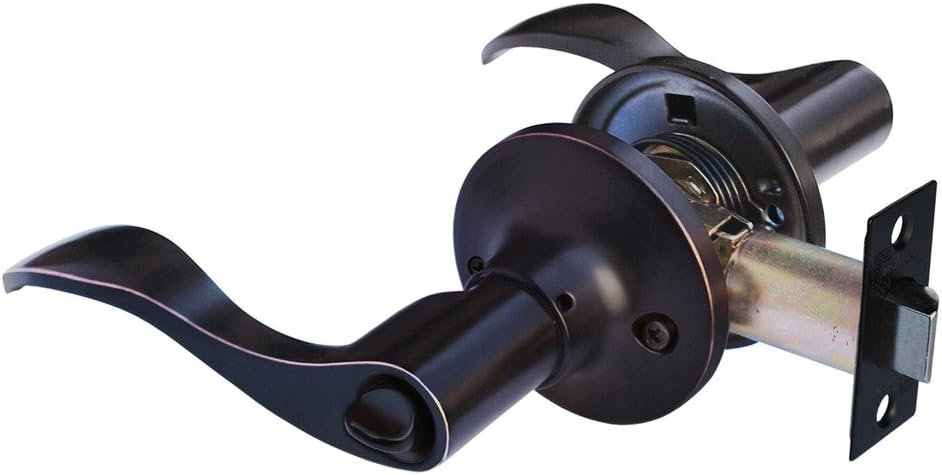 Constructor PRELUDE Privacy Lever Handle Door Lock Set for Bedroom and Bathroom Oil Rubbed Bronze Finish