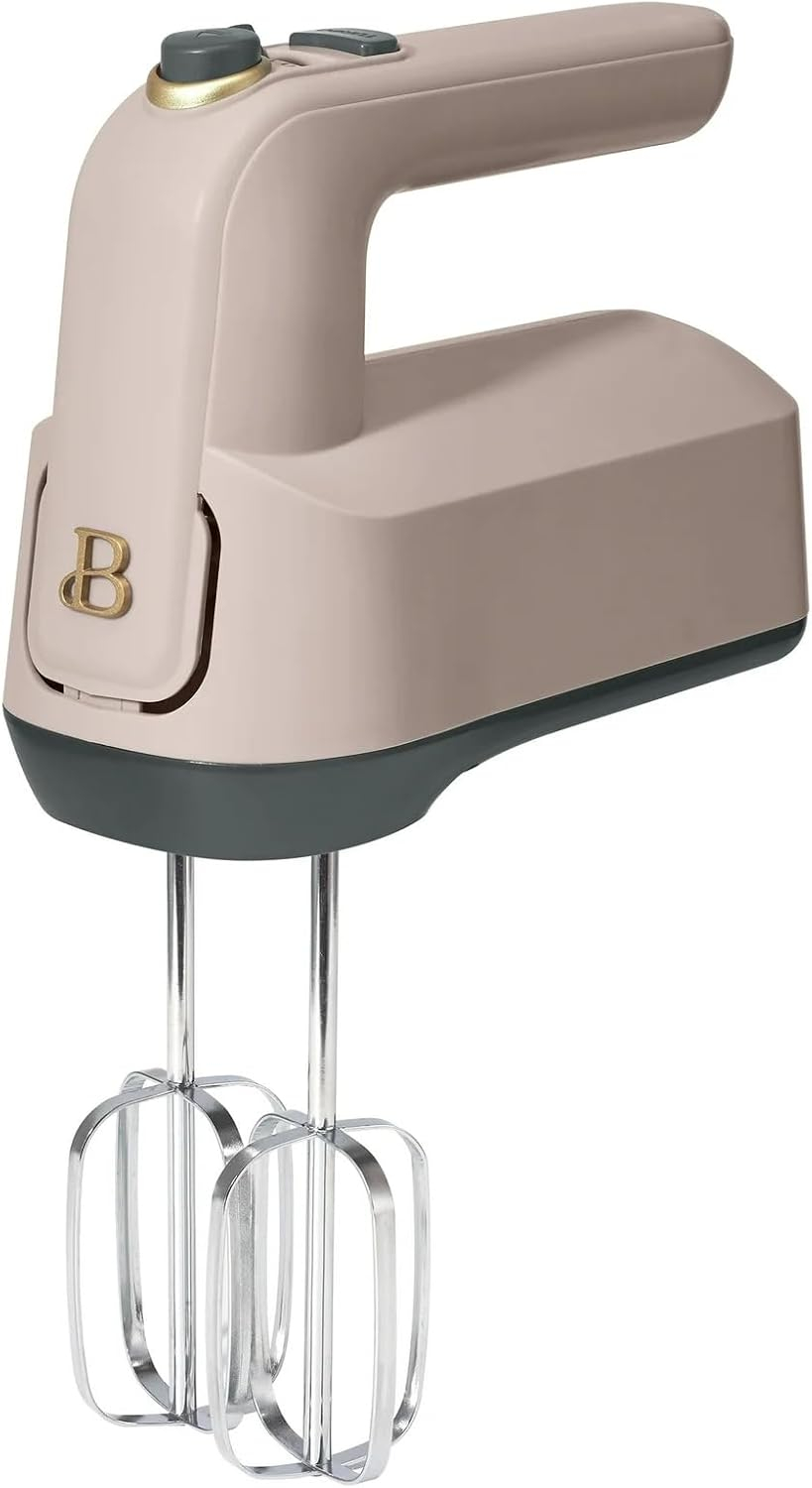 Beautiful 6-Speed Electric Hand Mixer, Porcini Taupe by Drew Barrymore