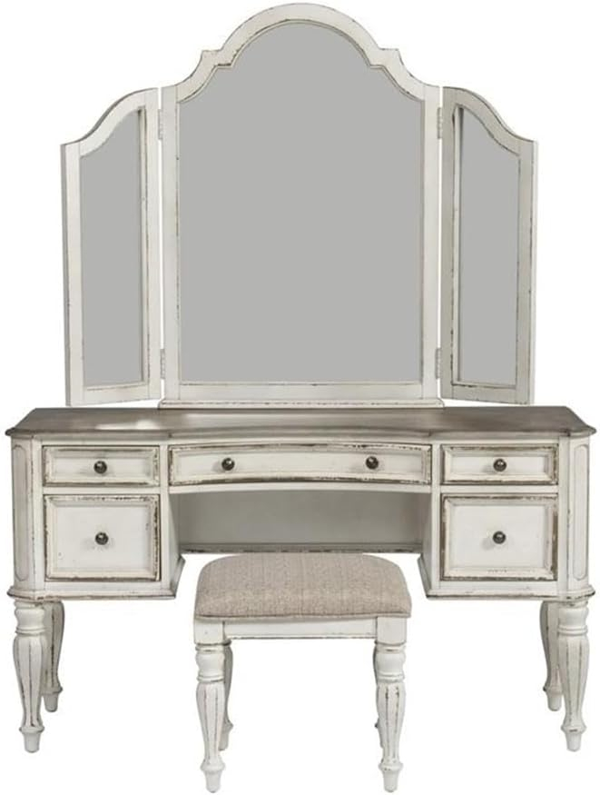 Magnolia Manor White 3 Piece Vanity Set