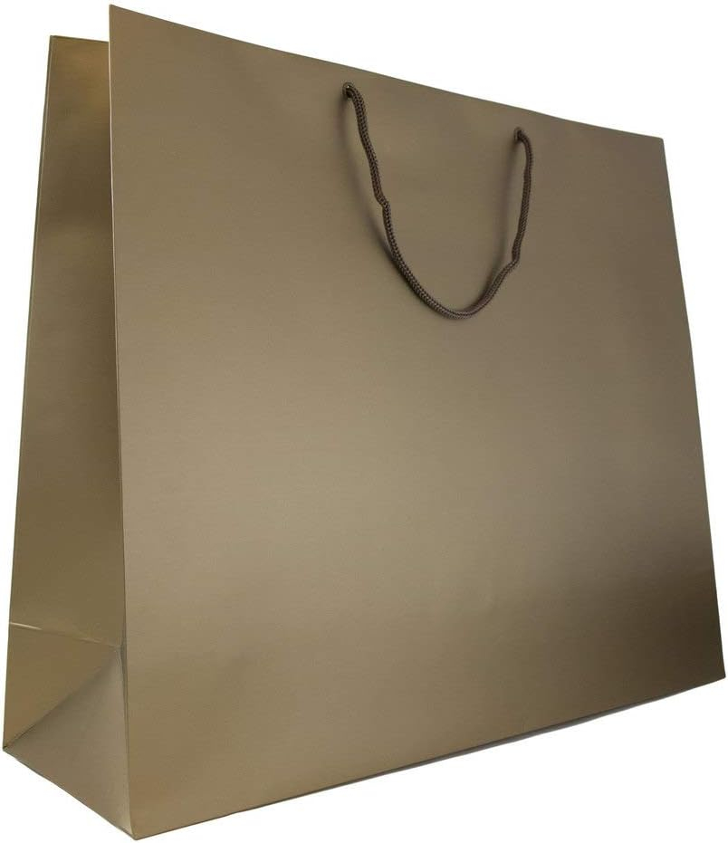 JAM Paper Jumbo Matte Holiday Gift Bags, Bronze, 20 x 16 x 6 inches, 1 per Pack