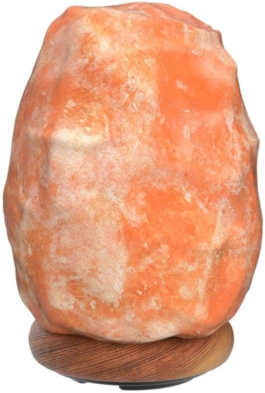 WBM Salt Lamp – USB Himalayan Salt Lamp with Touch Dimmer Control | Wooden Base | LED Bulb | 5-7lbs