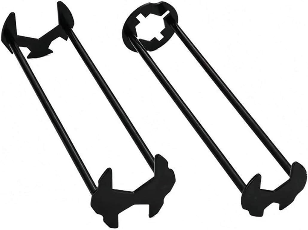 2pcs Basin Wrench Multifunctional Sink Wrench 7 Sizes Faucet Tool Four-jaw Hex Spanner Universal Plumbers Tool for Tight Spaces Kitchen Bathroom Home