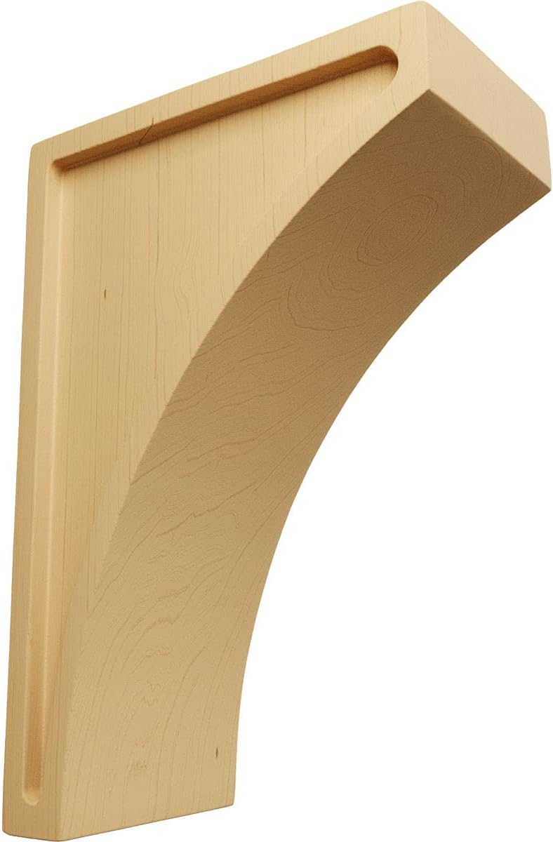 Ekena Millwork 3"W x 5 1/2"D x 8"H Medium Lawson Wood Corbel, Alder