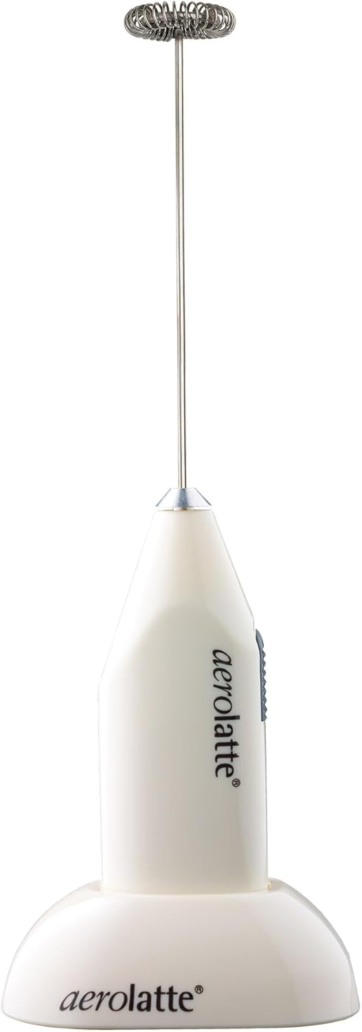 Aerolatte Milk Frother with Counter Stand, The Original Steam-Free Frother, Ivory